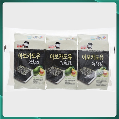 Lốc 3 gói rong biển ăn liền Gwangcheon Captain Lee vị bơ gói 4g